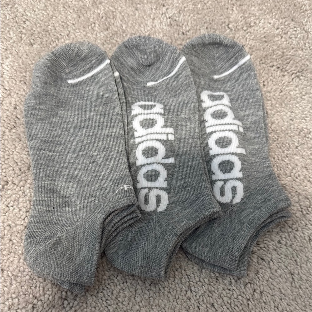 Adidas Gray Ankle Socks for Women